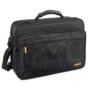 💜Vintage Microsoft Black, Gray, & Orange Accent Laptop Case Portfolio Briefcase